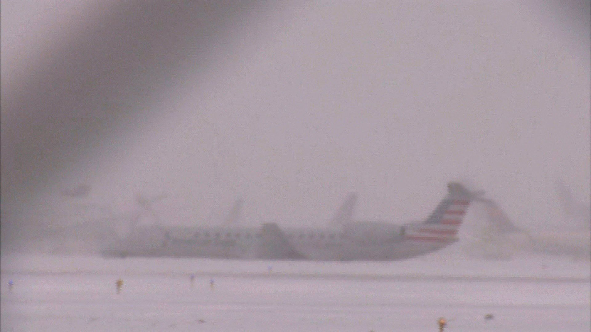 Plane Skids Off Runway